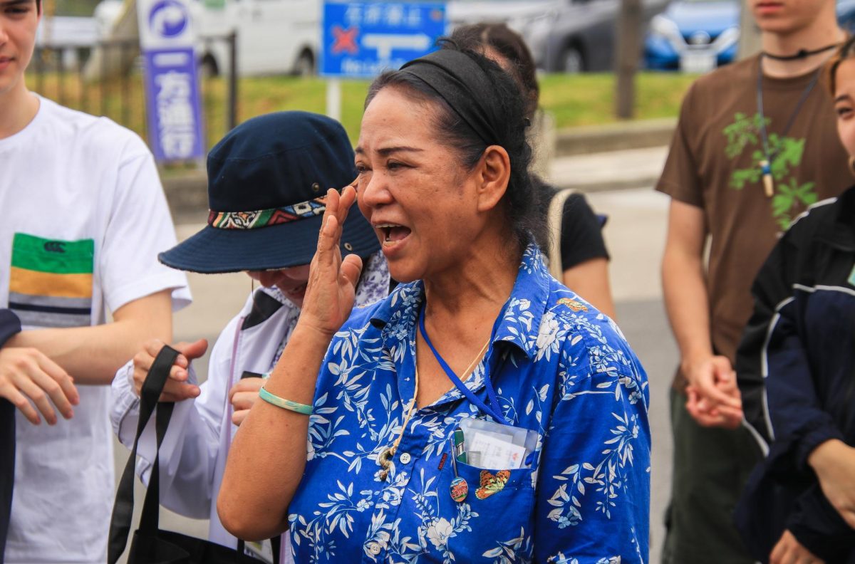 Local guide and activist Ms. Higa Ryouko begs all who learn of Okinawa’s plight, “Tell your friends and family—that’s all I ask.”