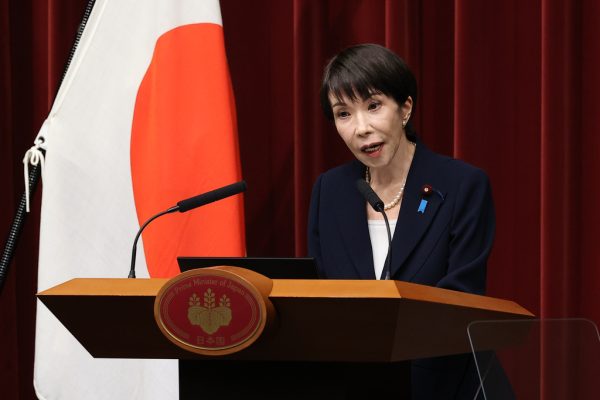 Japanese Prime Minister Sanae Takaichi speaks during a press conference at the prime minister's official residence, Monday, Jan. 19, 2026, in Tokyo, Japan. (Rodrigo Reyes Marin/Pool Photo via AP)